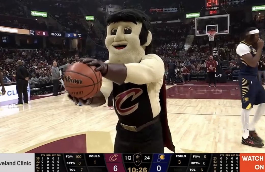 Cavs’ mascot is Ersan Ilyasova?