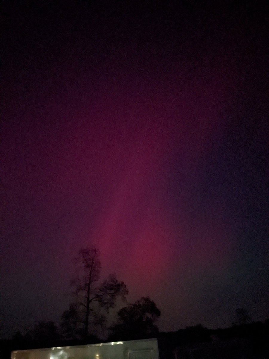 Apparently because of a solar flare over the past few days I was able to see some crazy auroras tonight