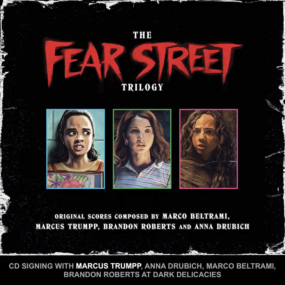 Mgmt_DD's tweet image. Our client @Trumppet recently took a break from composing to meet the many dedicated fans of @netflix&apos;s hit trilogy series, FEAR STREET at Dark Delicacies! This marvelous 5CD box set, which you should own, was just released by our friends at @IntradaCDs Records. #marcustrumpp