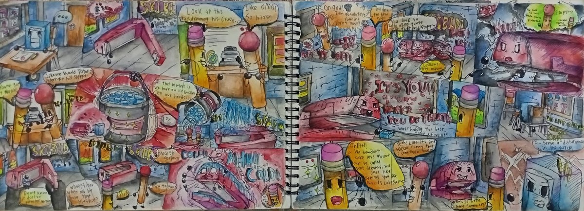 ContemptThing's tweet photo. Have some BFDI comic that I drew in my sketchbook, these were fun I ain't gonna Liy https://t.co/wtHySNdA7C