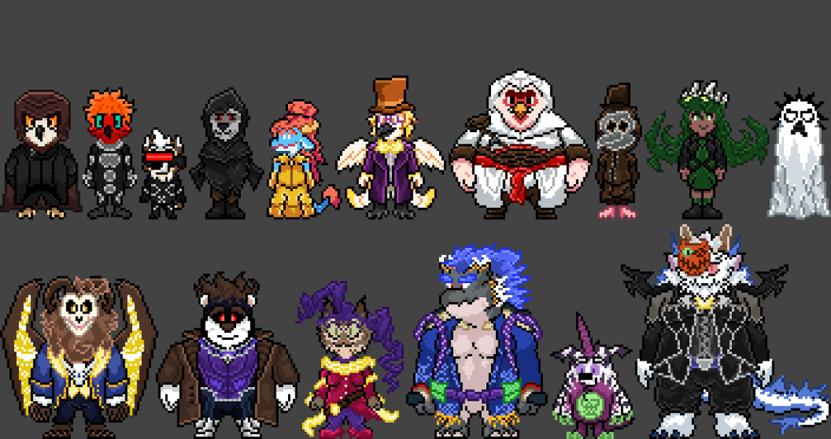 OwmanderF's tweet photo. Day 16: The vampire 🧛👑 (featuring @zinogre73 dressed as Halloween Town' Sora!)
#kingdomhearts #sora #inktober2024 #inktober #pixelart #pixtober #furry #cosplay #fanart https://t.co/N55Z8VP87g