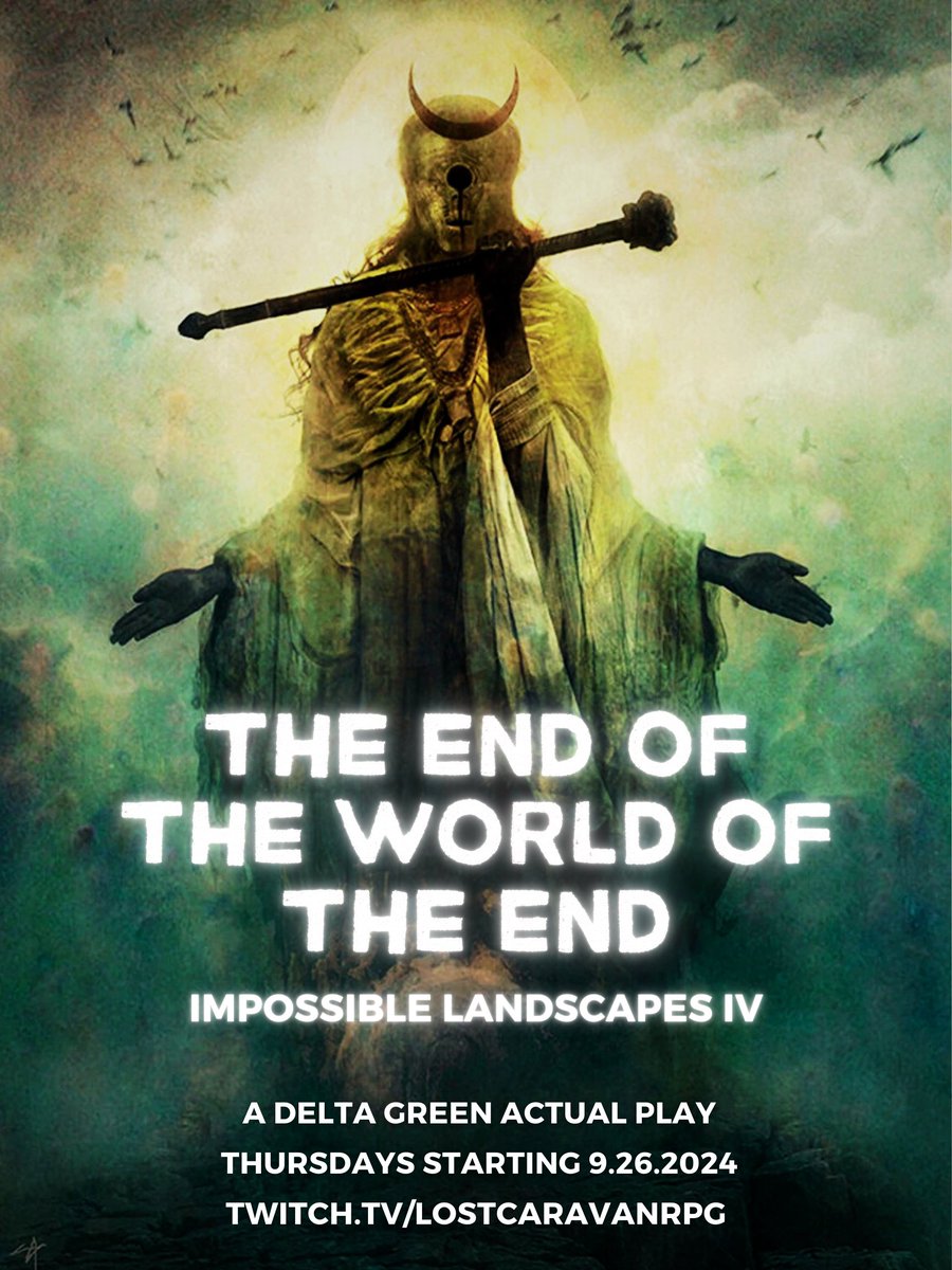 LostCaravanRPG Official (@lostcaravanrpg) on Twitter photo We're live with a new episode of Delta Green: Impossible Landscapes! A King Comes.
S4 E2: THE SECRET CITY
"... Everything issues from Carcosa."
Starring: <a href="/TurkAccented/">Turk (with an accent)</a> <a href="/CyberellaDraws/">Cyberella Draws - Commissions OPEN</a> <a href="/colinomicon/">colinomicon is gone</a> @DocRimbo and LONNIE. Link in bio!
@DeltaGreenRPG #ttrpgs #KingInYellow We're live with a new episode of Delta Green: Impossible Landscapes! A King Comes.
S4 E2: THE SECRET CITY
"... Everything issues from Carcosa."
Starring: <a href="/TurkAccented/">Turk (with an accent)</a> <a href="/CyberellaDraws/">Cyberella Draws - Commissions OPEN</a> <a href="/colinomicon/">colinomicon is gone</a> @DocRimbo and LONNIE. Link in bio!
@DeltaGreenRPG #ttrpgs #KingInYellow