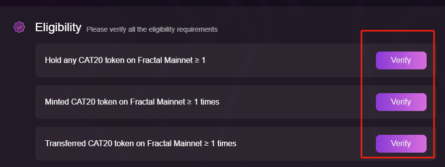 weplaynft's tweet image. 钱包有玩 #CAT20  过 的，可以去试试是否有资格claim，成本约0.6U
#FractalBitcoin