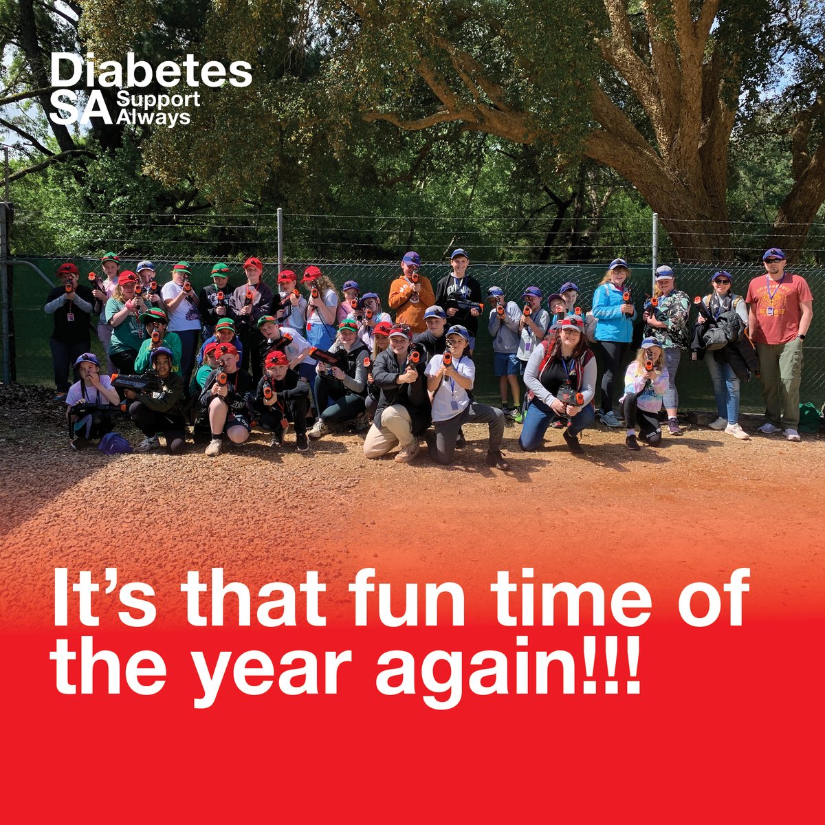 We have 18 kids, 9-11 year olds living with type 1 diabetes ready to join us over the weekend at Mylor Adventure Camp for our annual Junior Camp run by Diabetes SA.
