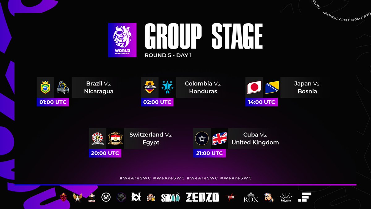 🟣 𝐌𝐀𝐓𝐂𝐇𝐃𝐀𝐘 - 𝐆𝐑𝐎𝐔𝐏 𝐒𝐓𝐀𝐆𝐄 ⚔️
🎯 𝐑𝐎𝐔𝐍𝐃 𝟔 - 𝐃𝐀𝐘 𝟏

ROUND 6 IS OFF TO A STRONG START 🔥! We’ve reached the halfway point of our journey through the World Cup group stage, and some exciting matches are ahead! See you soon! 🍿

🗓️: FRIDAY, OCTOBER 11TH
🇧🇷