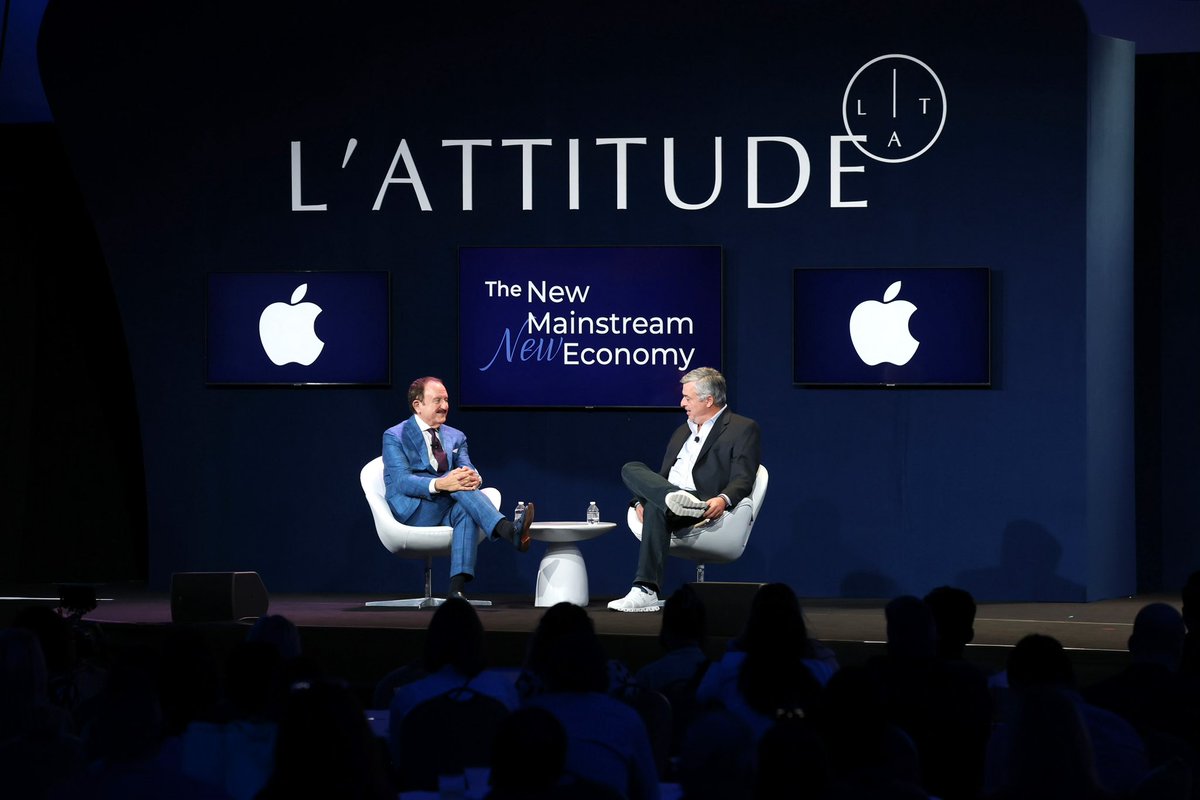 L'ATTITUDE (@lattitudeevent) on Twitter photo 🎯 The Future of Sports Consumption: Insights from Apple’s Eddy Cue 💪🏽
At L’ATTITUDE 2024, Eddy Cue, Senior VP of Services at <a href="/Apple/">Apple</a>, continued his conversation with Sol Trujillo on the impact of innovation in sports. Building on last year’s discussion at L’ATTITUDE 2023, they 🎯 The Future of Sports Consumption: Insights from Apple’s Eddy Cue 💪🏽
At L’ATTITUDE 2024, Eddy Cue, Senior VP of Services at <a href="/Apple/">Apple</a>, continued his conversation with Sol Trujillo on the impact of innovation in sports. Building on last year’s discussion at L’ATTITUDE 2023, they