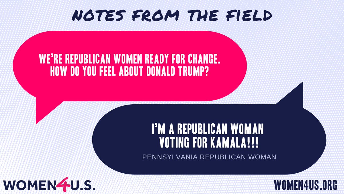 Women4US's tweet photo. Republican women are showing their support for @KamalaHarris 💪 #NotesFromTheField #GOPWomenAgainstTrump https://t.co/QdbrBHPznR