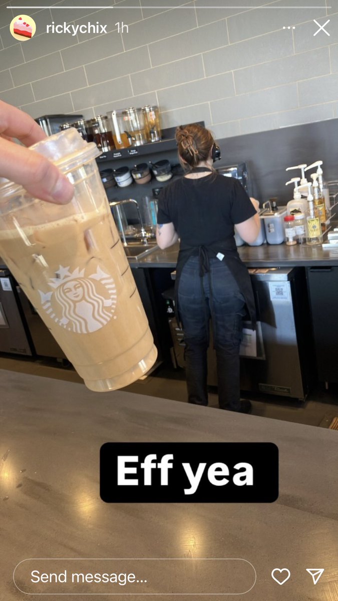 Ricky chix has obtained his gay drink