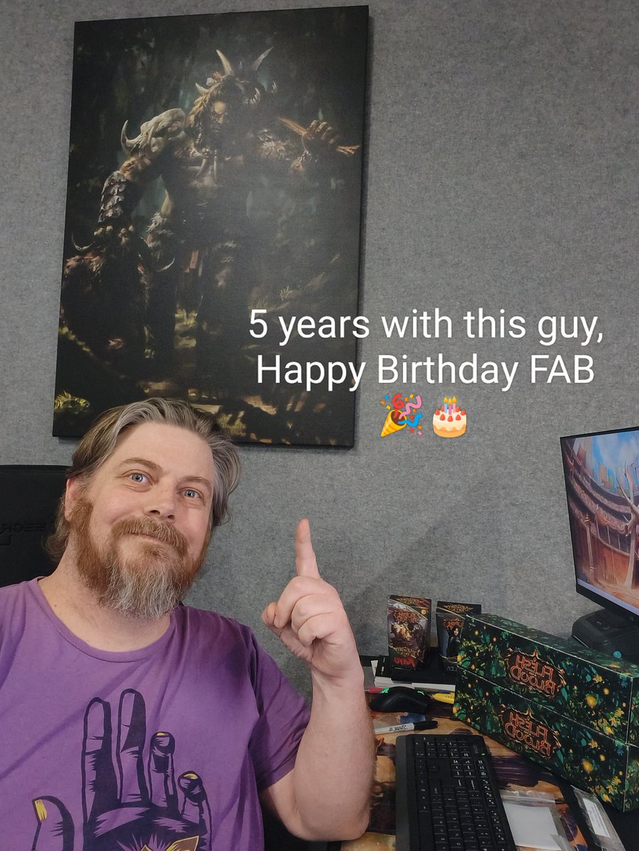 Pretty big milestone at work today. <a href="/fabtcg/">Flesh and Blood</a> congratulations on the first 5 years. #brutenation #dayone