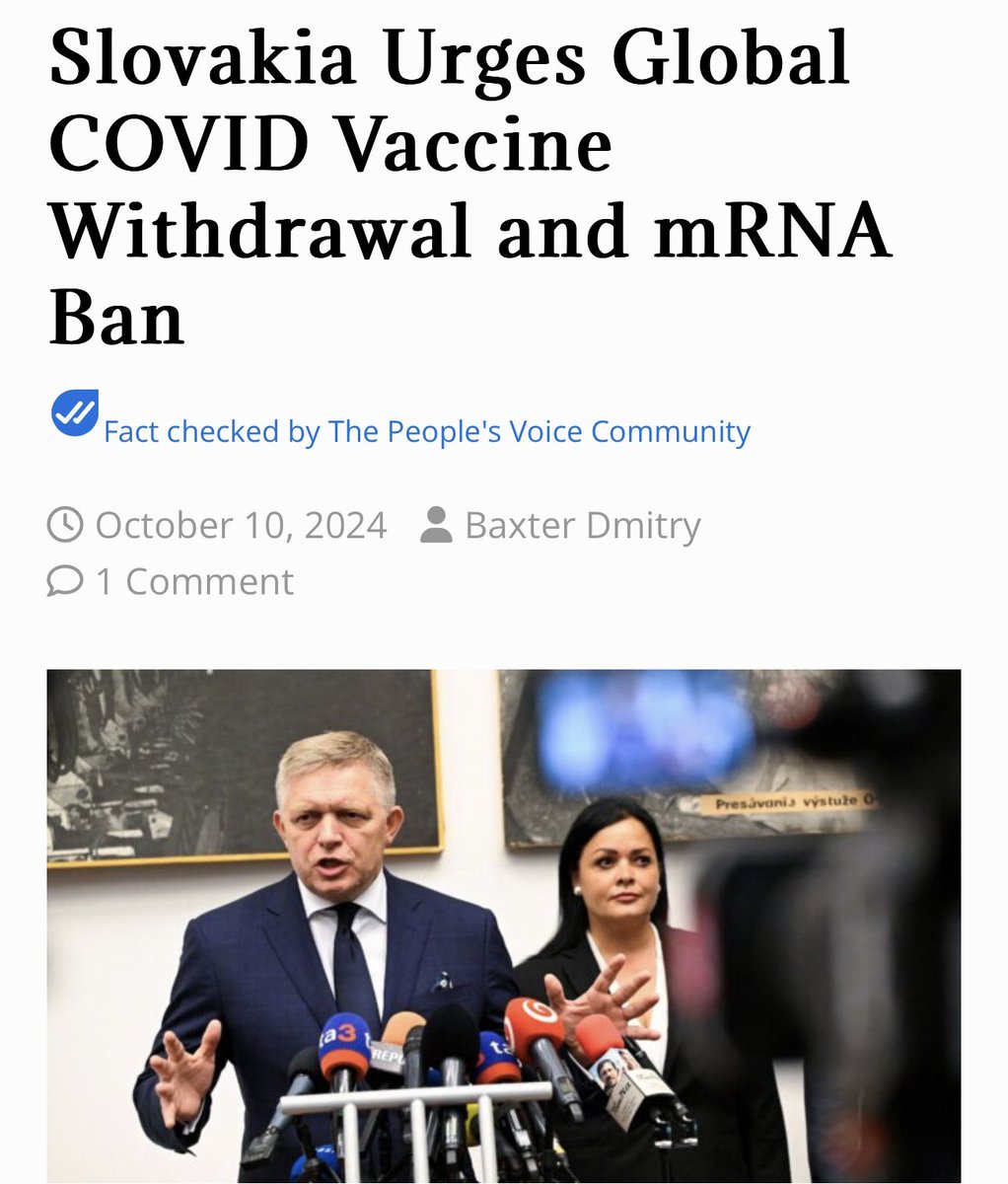 toobaffled's tweet photo. Slovakia has moved to withdraw COVID vaccines from the market and ban mRNA technology following the release of a long-anticipated official government report into the pandemic response. 

https://t.co/K795tmye7x https://t.co/GItUeg1qKs