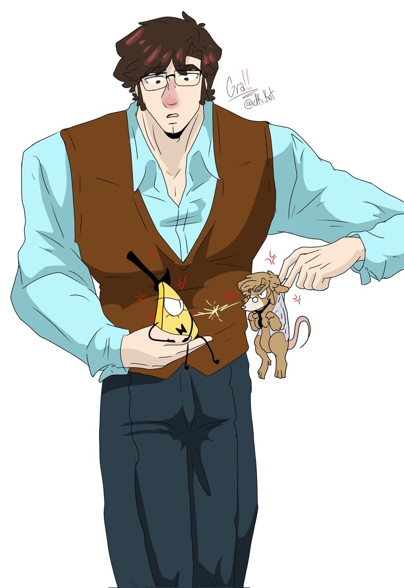 idk_kot's tweet photo. Oh.. #StanfordPines #Billchipher #fiddleford #GravityFalls https://t.co/GqJfwgB0pF