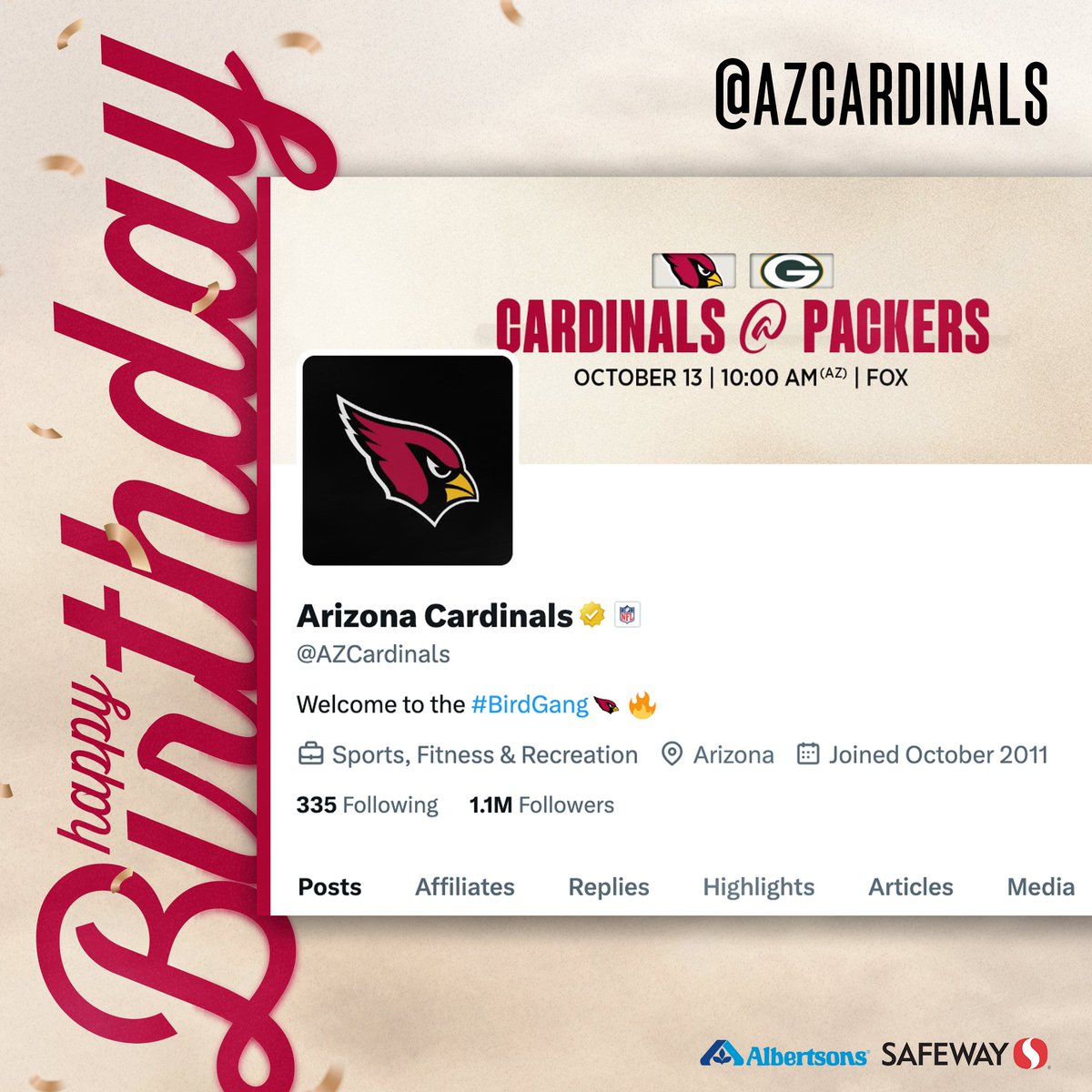Arizona Cardinals tweet media