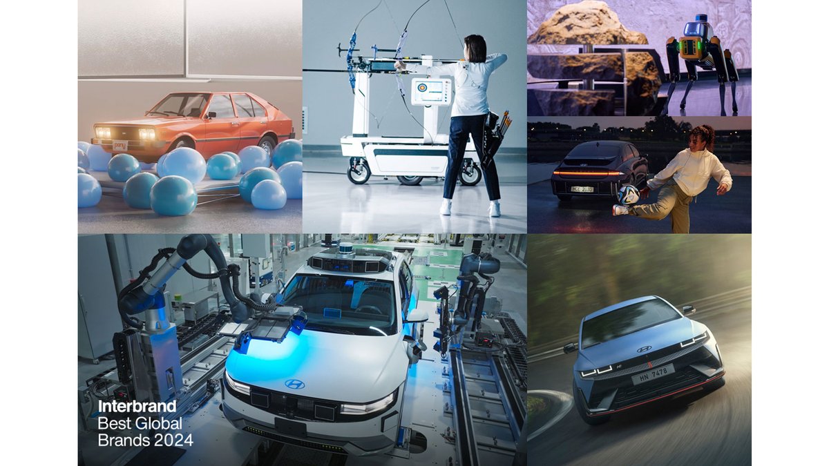 HMGnewsroom's tweet photo. #Hyundai ascends to global top 30 spot with $23 Billion brand valuation in 2024 Interbrand rankings ▶ https://t.co/5SSuO3TGqo
#Interbrand #BrandValuation #BestGlobalBrands https://t.co/VwKrwNDL5F