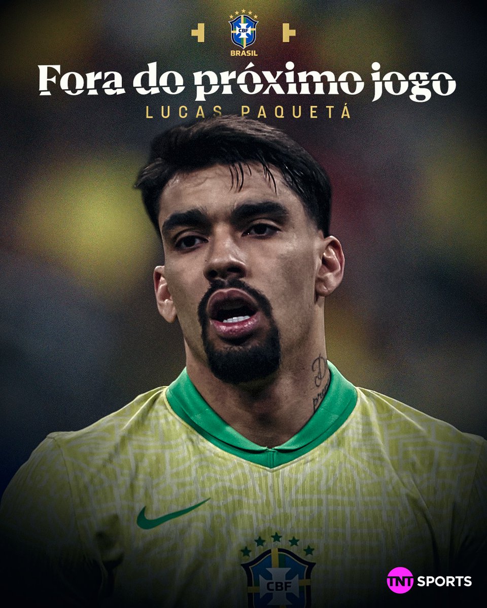 O PAQUETÁ LEVOU O TERCEIRO AMARELO E NÃO JOGA CONTRA O PERU!! 😬🟨 O meia levou o cartão no começo do jogo e está suspenso da próxima partida das #Eliminatórias2026!!