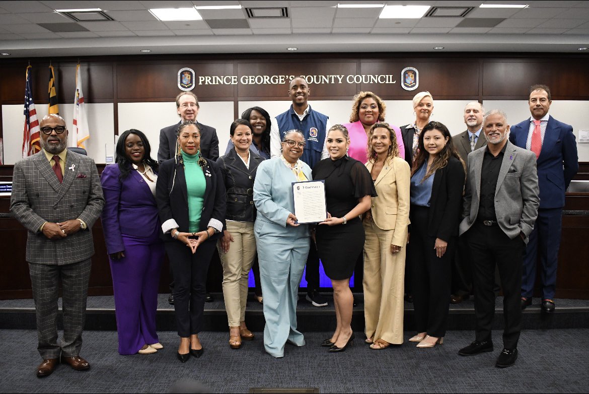On Tuesday, I presented a proclamation recognizing the Hispanic Chamber of Commerce of Prince George’s County and a resolution passed that establishes the first whole week of Hispanic Heritage Month as Hispanic Restaurant Week. Our diversity is our superpower!