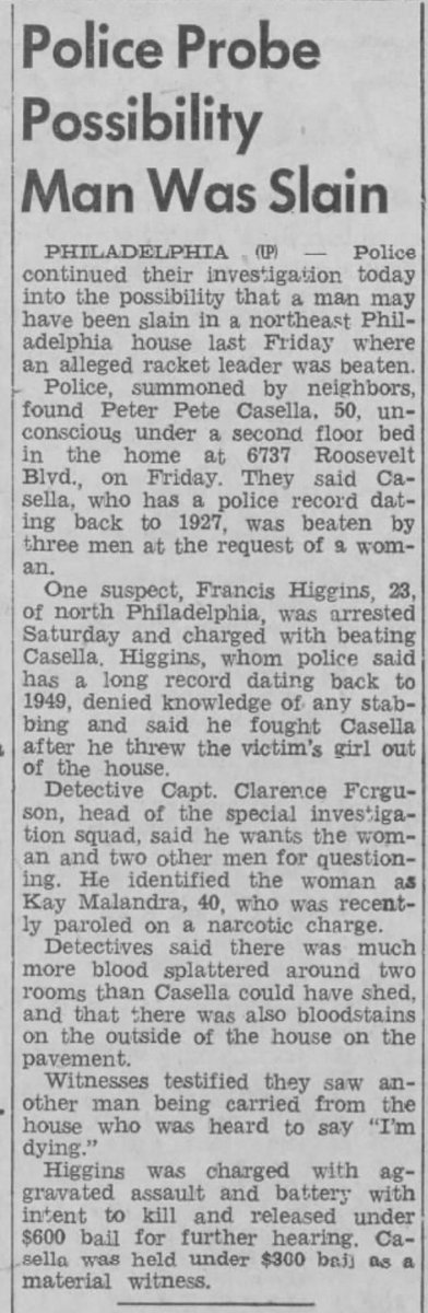 MOBFAX's tweet photo. 1957: Former Angelo Bruno #Philadelphia #underboss Pete Casella attacked at his home https://t.co/FHuLJ8bZMx