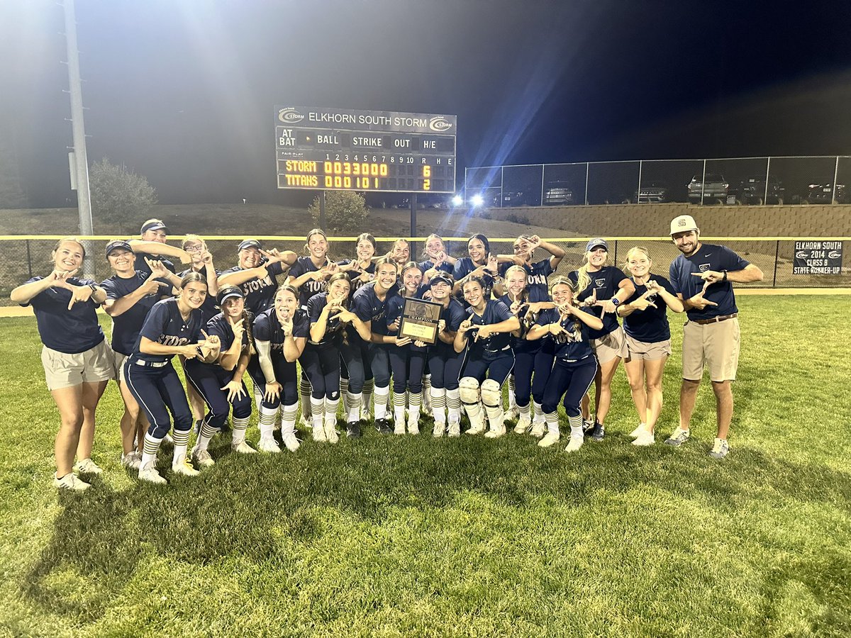 ROrtmeier's tweet photo. Congrats to Coach Haack and the girls - had to win 3 today and came away Class A-6 District Champs!  Couldn’t be more proud of our coaches and players!  On to State!  #rollstorm @ESHSSoftball https://t.co/CfpcONfXWH