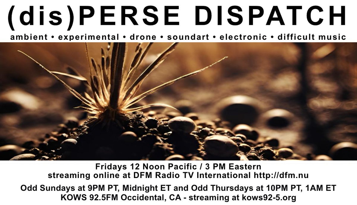 auricular's tweet image. This week, episode #696 of (dis)PERSE Dispatch will feature tracks by Shird Leopart, VioSac, Home Body, Sqürl, The Naigators, Ben Russell/Yuki Numata Resnick/Max Richter, Accelara, Frakkur, Harmonia, Nobukazu Takemura, Rapoon, Embryo, and admired.age