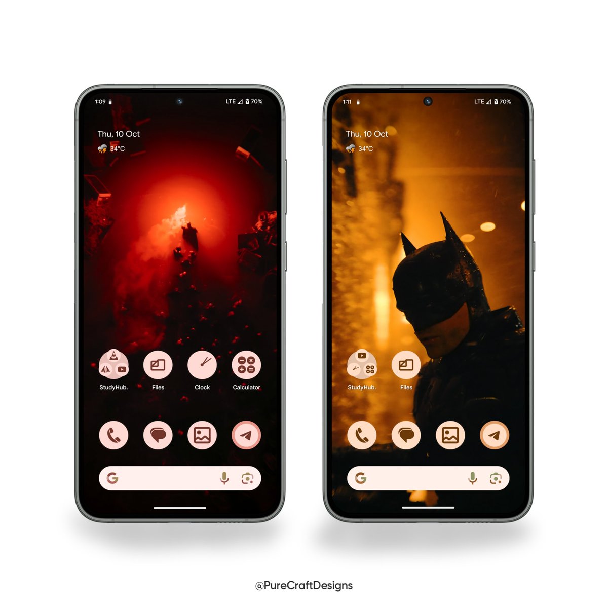 PureCraftDesign's tweet image. I rewatched &quot;The Batman&quot; and take 2 random screenshot now it looks like this on my phone 🔥😍

#TheBatman #wallpaper #superhero #DCU