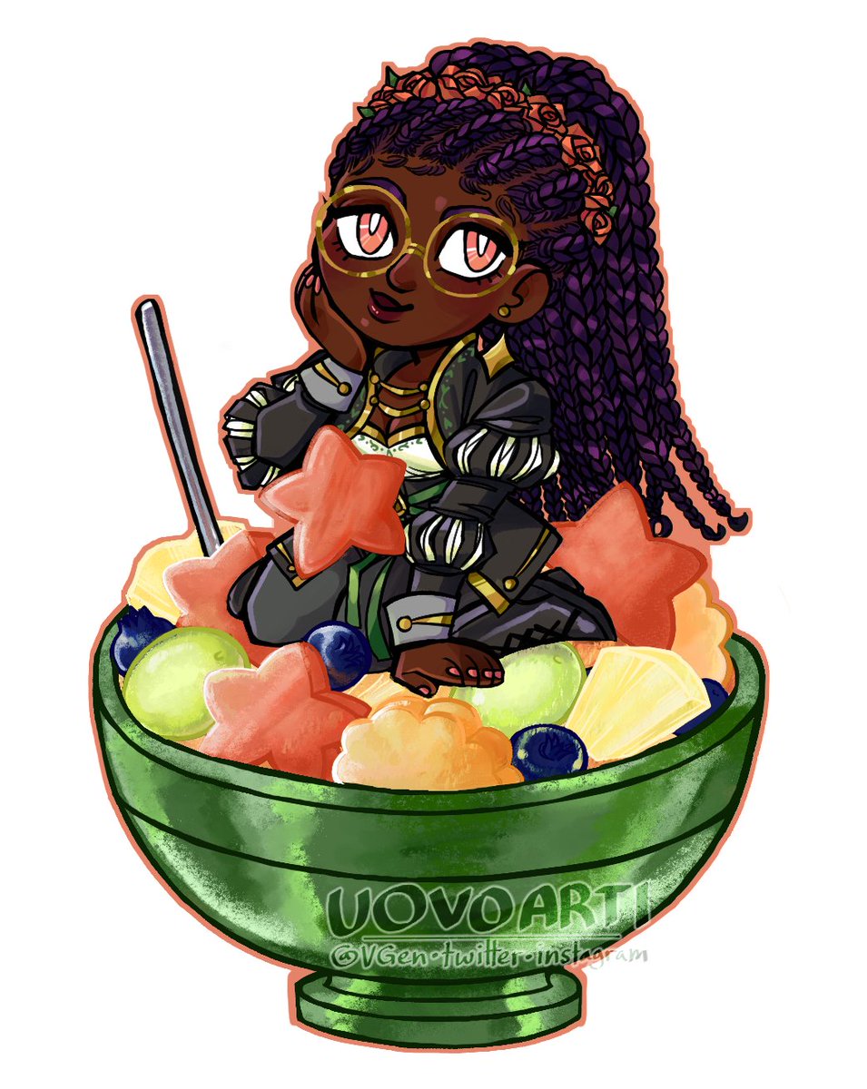 food cheeb commission for <a href="/katatomicart/">KT 🌱</a> thank you for commissioning meee <3 #VGenComm