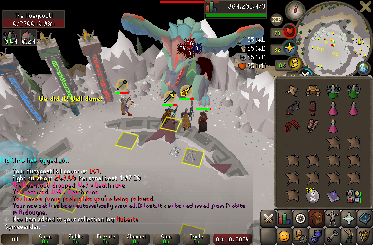 Pet #21 at 169 kills! During an impromptu bossing session with the clanmates to boot :)