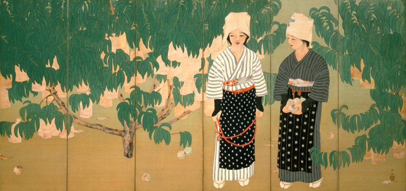 福田平八郎・琳派展 和菓子のご紹介 「桃李(とうり)」は、福田平八郎