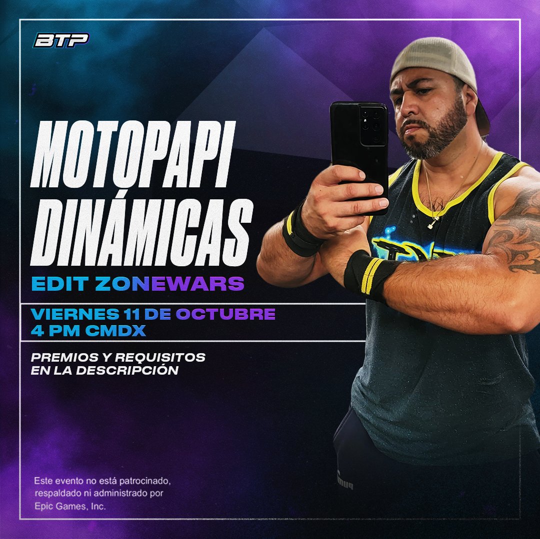 jorgebbstreami1's tweet photo. 🏆Motopapi Dinámicas💙
💰Pool prize: 2400 Vbucks   
 Para competir:
✅Follow @jorgebbstreami1 @borntoplaygg
✅Like &amp; RT  
✅@ a un amigo
🚨Únete: https://t.co/JAO026e2nq https://t.co/jTg6CiUBLt