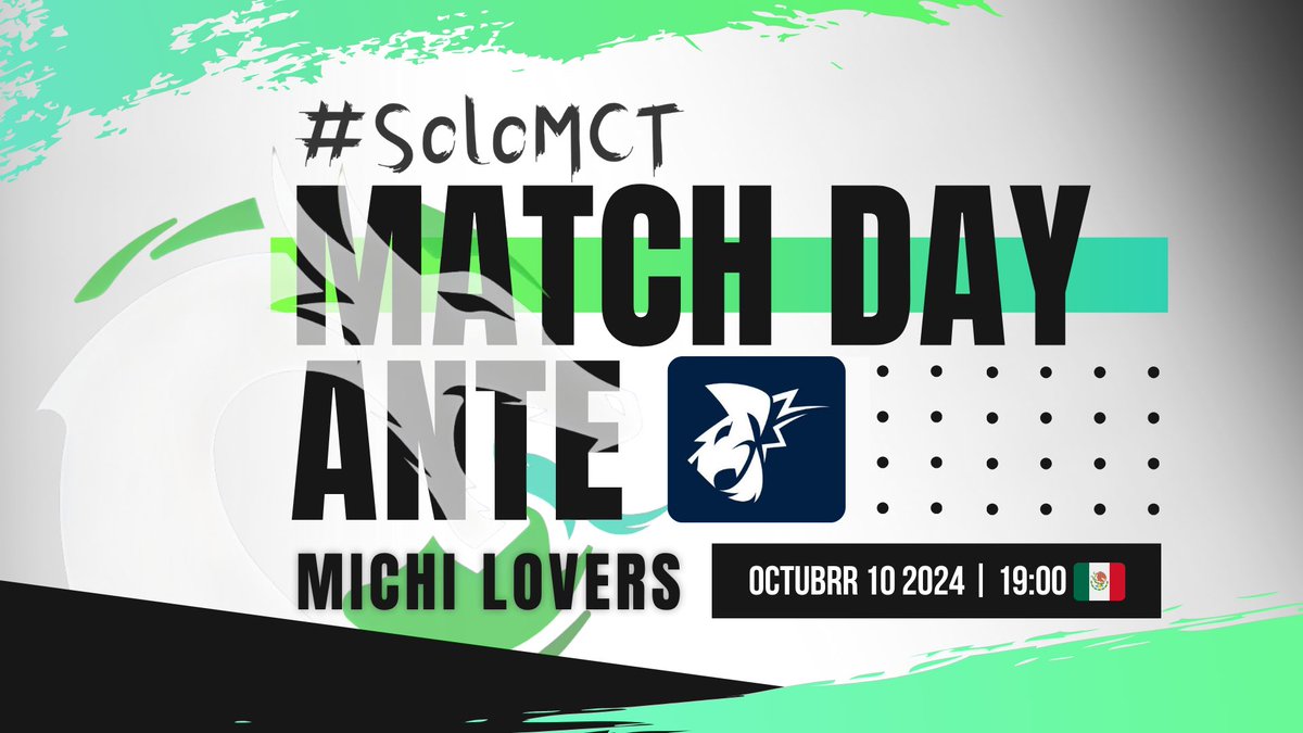 🐲| MATCHDAYYY!!!!!
💙| Disputamos nuestro tercer partido de la @InfiriumzGaming Cup!!!
💚| Nos enfrentamos a @MichiLovers_es !!
🤍| 7:00pm 🇲🇽 en twitch.tv/infiriumz_gami…
🖤| Los esperamos #SoloMCT #GoDXM