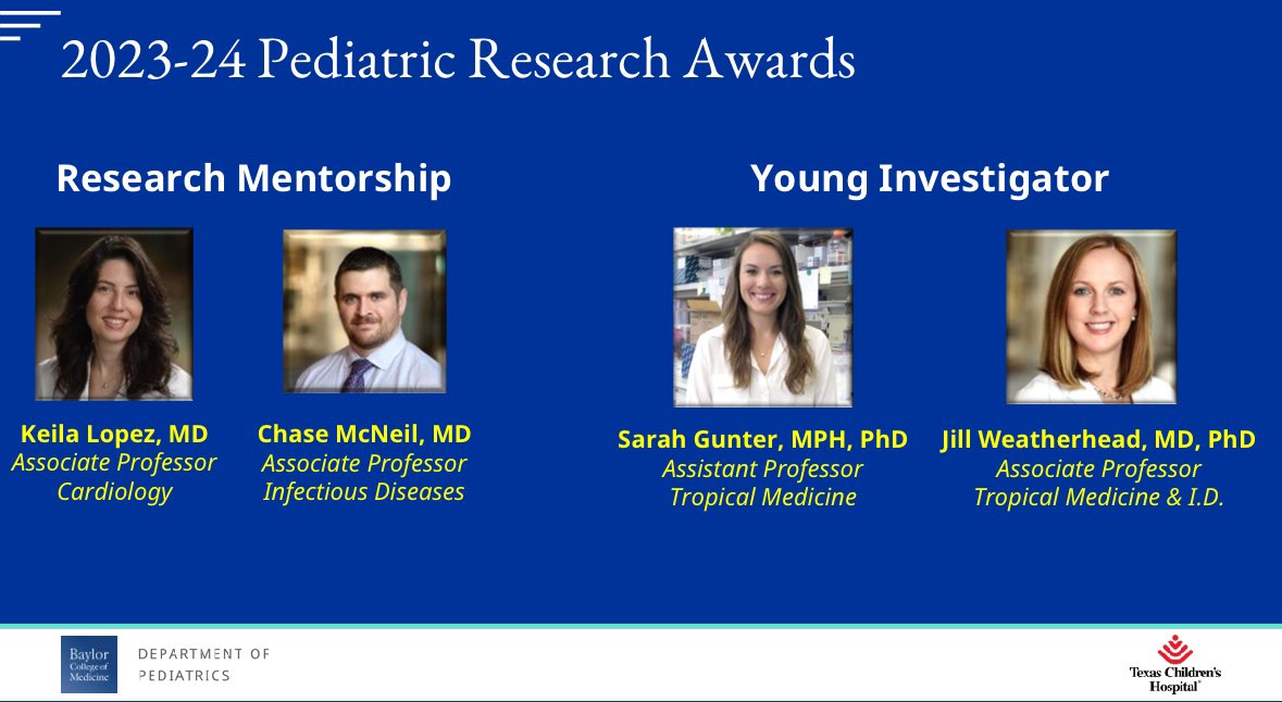 Jill Weatherhead, MD, PhD (@jillweather) on Twitter photo Excited to learn I was selected along side my amazing colleague <a href="/Sarah_M_Gunter/">Sarah Gunter</a> as the 2023-2024 Young investigator of the Year for the Department of Pediatrics <a href="/bcmhouston/">BCMHouston</a> <a href="/TexasChildrens/">Texas Children's</a>! 🎉 <a href="/BCM_TropMed/">BCM_TropMed</a> <a href="/BCMFromtheLabs/">From the Labs at Baylor College of Medicine</a> Excited to learn I was selected along side my amazing colleague <a href="/Sarah_M_Gunter/">Sarah Gunter</a> as the 2023-2024 Young investigator of the Year for the Department of Pediatrics <a href="/bcmhouston/">BCMHouston</a> <a href="/TexasChildrens/">Texas Children's</a>! 🎉 <a href="/BCM_TropMed/">BCM_TropMed</a> <a href="/BCMFromtheLabs/">From the Labs at Baylor College of Medicine</a>