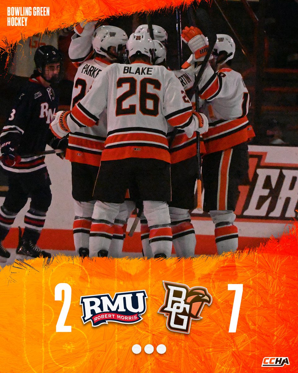 Seven goals at Slater in the win! <a href="/CCHAHockey/">CCHA</a>