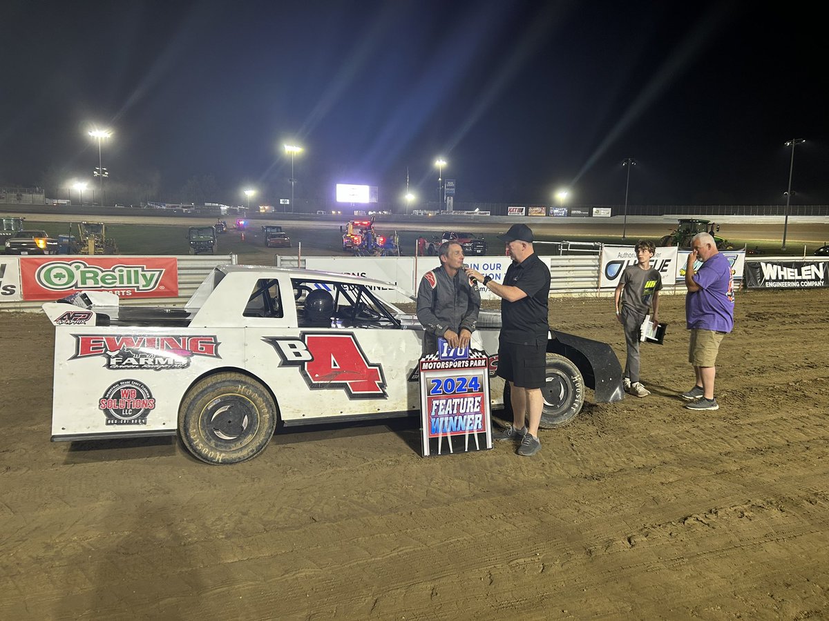 Terry Schultz from Sedalia, MO wins the Stock Car Feature! @MLRA Late Models up next!