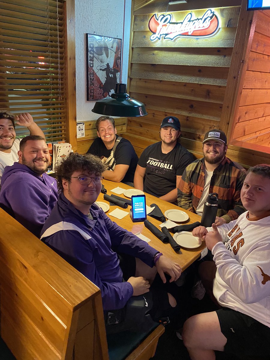 TUOLINE Texas Roadhouse Roll Challenge <a href="/TrojansFBL/">Taylor Football</a> <a href="/tayloru/">Taylor University</a> 

259 total rolls consumed
59 baskets (we were shut down we could’ve eaten a lot more)
Top 5 
Jon 27
Harrison 23
Hayden 20
Vinnie 20
Davey 20