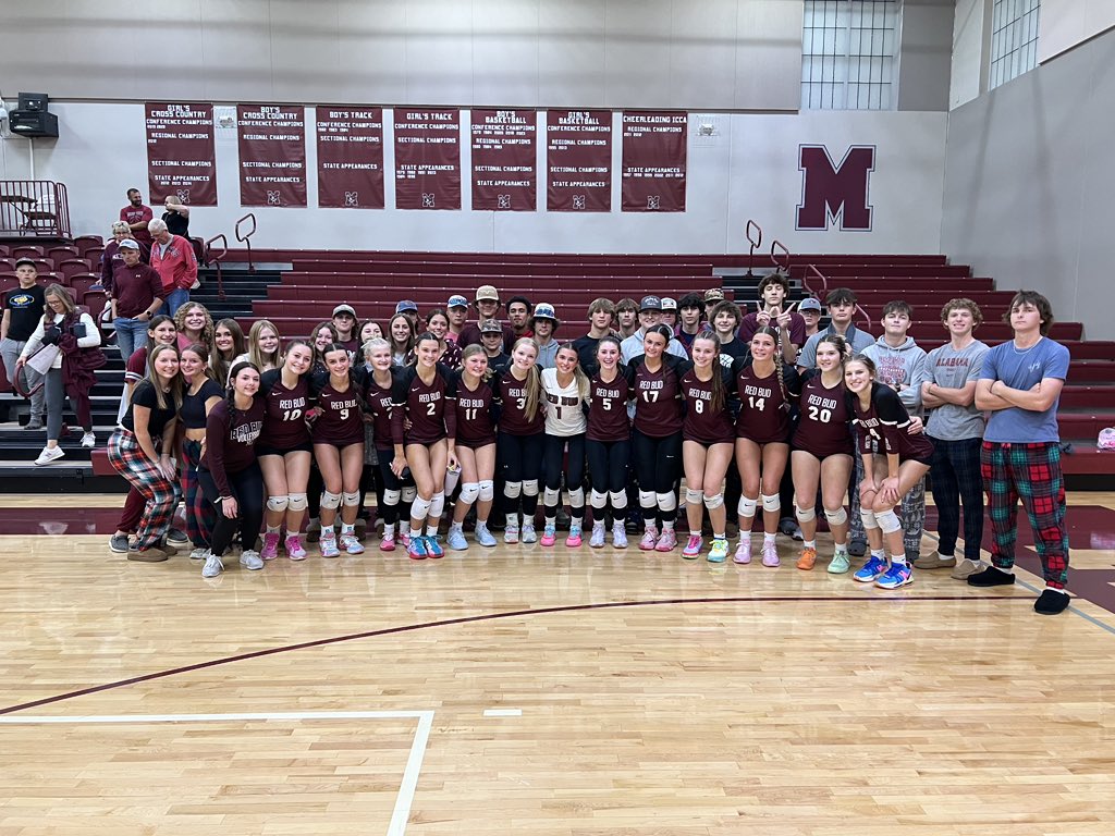 rbhsvball's tweet photo. We put the Warriors to sleep on PJ night! Varsity and JV both dominate Wesclin in two sets! Let’s Freaking Goooooo! 👏🏼👏🏼🔥 #redbud132 #AllForOne ⚔️ https://t.co/PB7FuAk7si