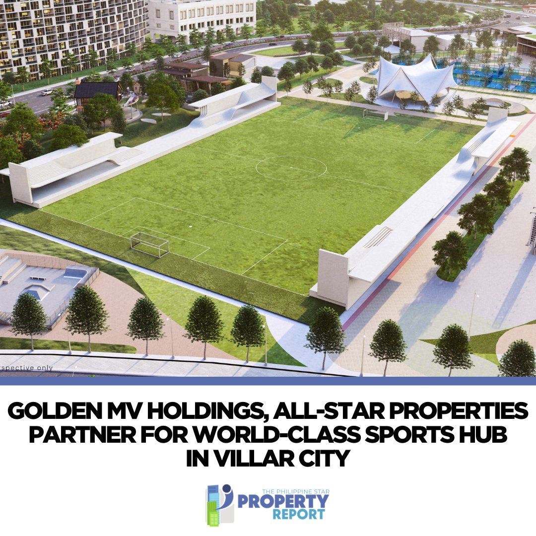 PSTARProperty's tweet photo. Golden MV Holdings’ Villar City will soon be home to a state-of-the-art sports facility, designed to empower local talent and champion Philippine sports. #PropertyReport
READ MORE: https://t.co/ua210NxsOo https://t.co/3JRaNtbDBo