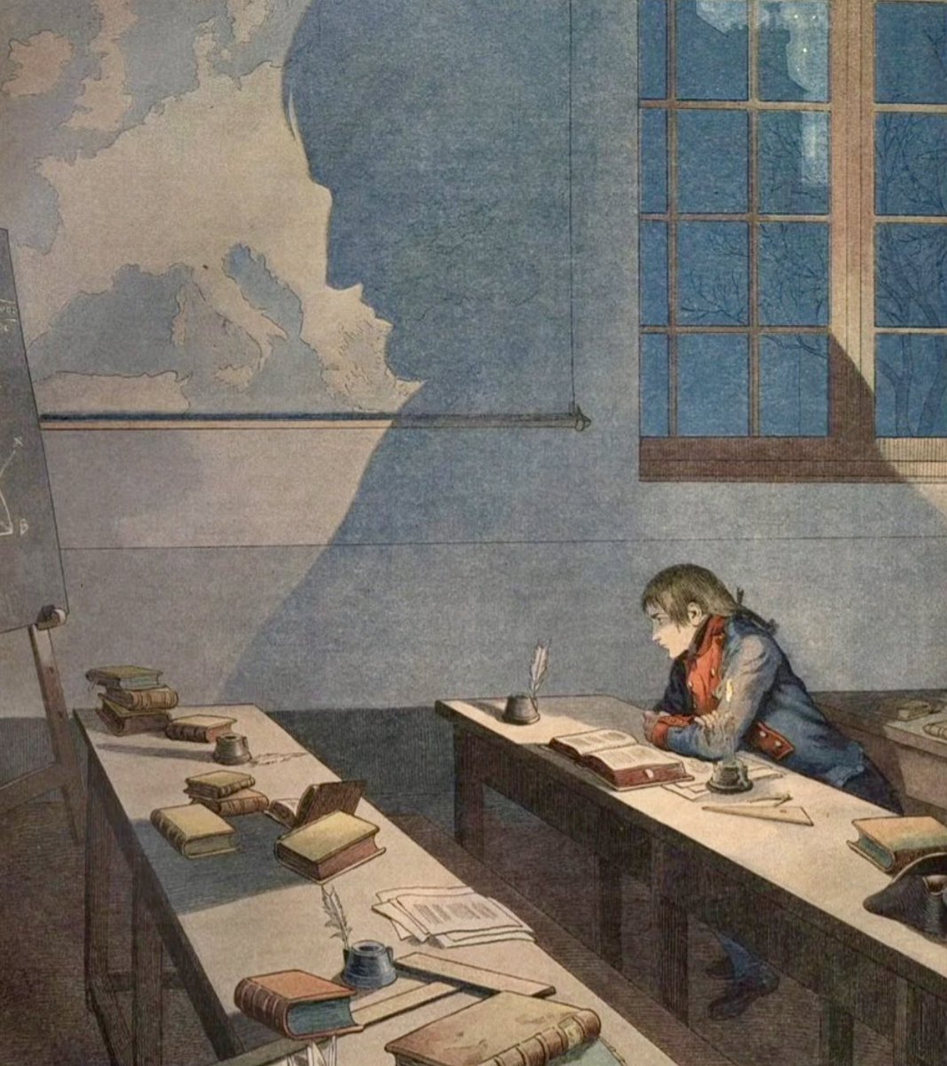 A young Napoleon Bonaparte, studying military strategy, stood alone.
It is a reminder that even the loneliest among us can cast a profound shadow. For greatness is not measured by company or circle, but instead by the depth of our vision, our grit and strength of our resolve.