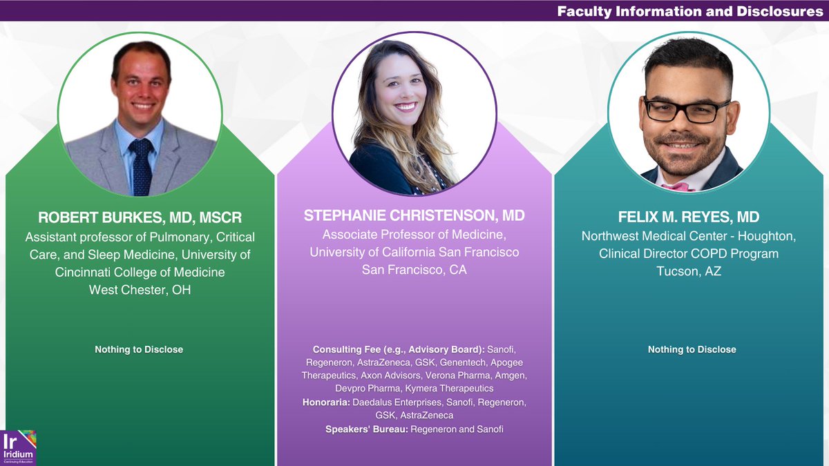 IridiumContEd's tweet image. 1/
📢Welcome to this @iridiumCE #MedEdThread: .iridiumce.com/leveling-up-copd-care-threads-2

🗣️ Lets talk delays in #COPD dx and tx escalation w/ Drs. @FelixMD10, @Stef_A_nie_C, and Robert Burkes.

Supported by an independent educational grant from GlaxoSmithKline