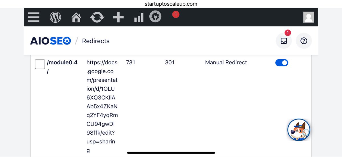 JDS (@jds_again) on Twitter photo . <a href="/aioseopack/">All In One SEO (AIOSEO)</a> your update broke redirects. You are inserting a “/“ into the URL. Not very mindful.
This is the redirect. With the slash you just decided to add for me after /edit and the config showing no /
docs.google.com/presentation/d…
startuptoscaleup.com/module0.4 . <a href="/aioseopack/">All In One SEO (AIOSEO)</a> your update broke redirects. You are inserting a “/“ into the URL. Not very mindful.
This is the redirect. With the slash you just decided to add for me after /edit and the config showing no /
docs.google.com/presentation/d…
startuptoscaleup.com/module0.4