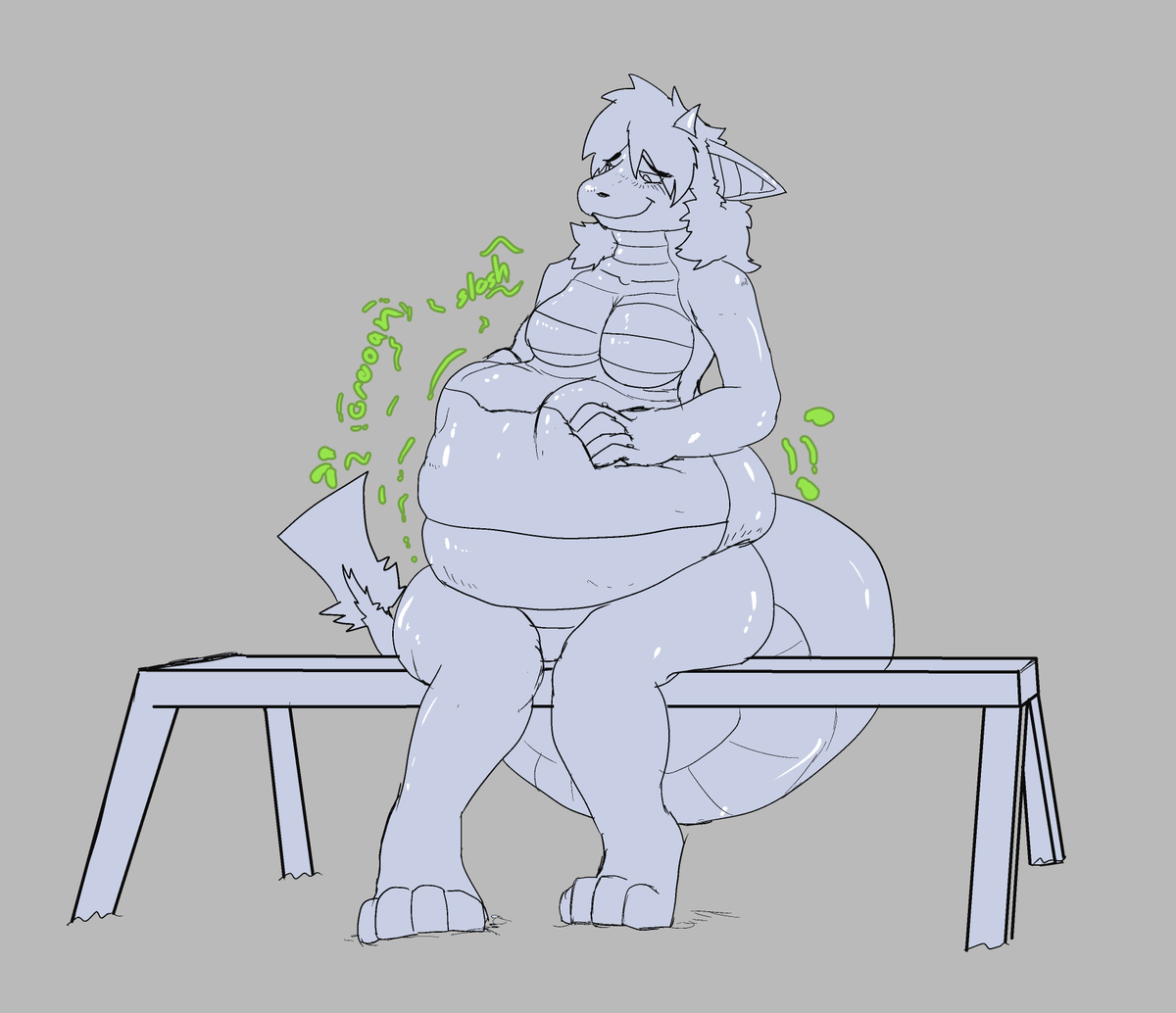 JinseiGuu's tweet photo. Stream Sketch Commission for @ZoneDragon 

Shes just trying to relax that upset food stuffed belly! https://t.co/K9Y6z5CvGW
