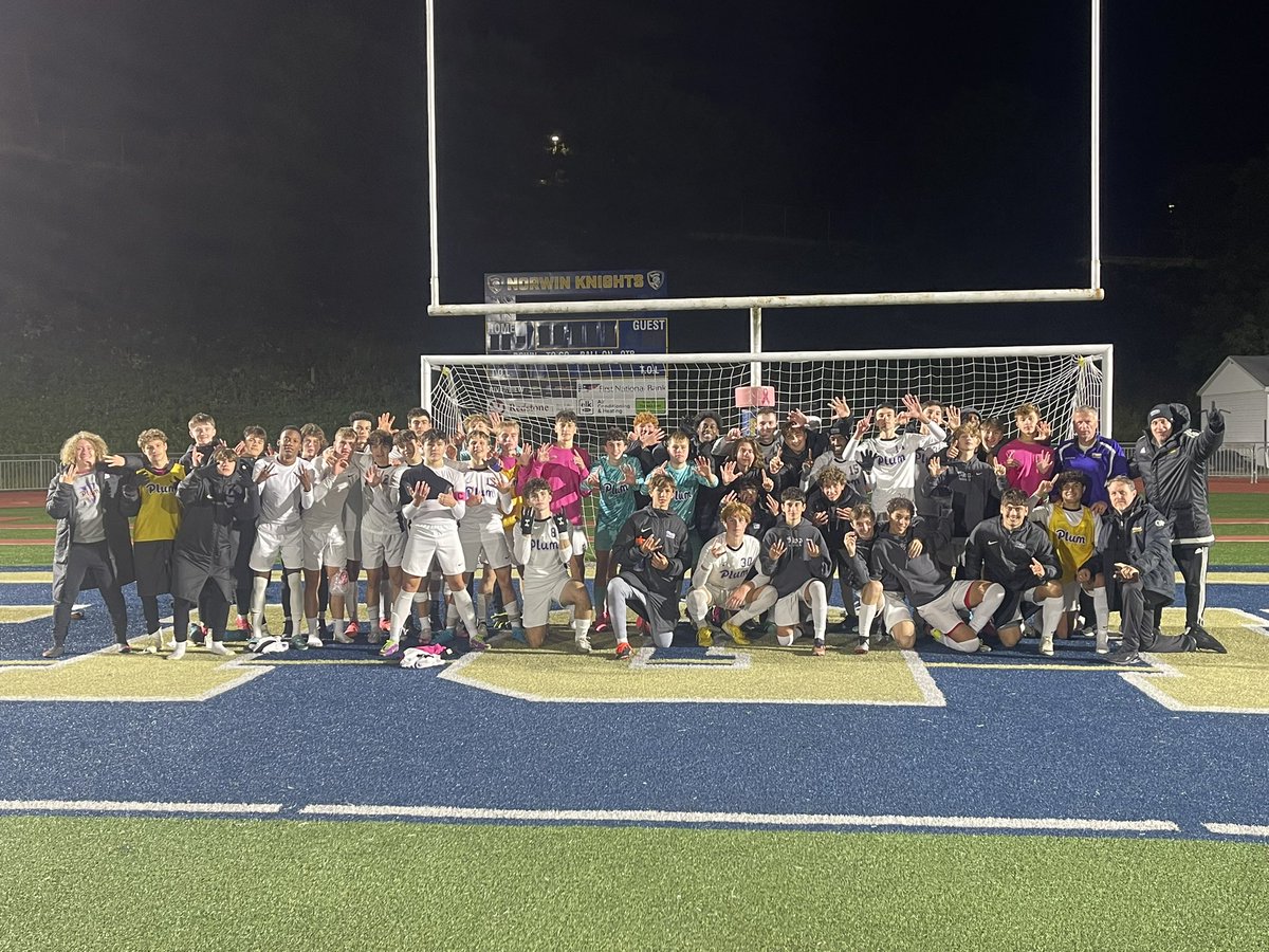 Plum Athletics (@plumathletics) on Twitter photo Boys Soccer Final
Plum 2
Norwin 1
Goals: Luke Hoburg, Andy Strasser
MUSTANGS WIN 6TH STRAIGHT SECTION CHAMPIONSHIP!
Improve record to 14-0-3, 10-0
Next: Saturday vs. Fox Chapel, Noon
<a href="/plumboroughsd/">Plum Borough SD</a> <a href="/RafalKolankows1/">Rafal Kolankowski</a> <a href="/Big56Conference/">Big 56 Conference</a> <a href="/TribLiveHSSN/">TribLive HSSN</a> <a href="/pghsoccernow/">Pittsburgh Soccer Now</a> <a href="/BillBeckner/">Bill Beckner</a> Boys Soccer Final
Plum 2
Norwin 1
Goals: Luke Hoburg, Andy Strasser
MUSTANGS WIN 6TH STRAIGHT SECTION CHAMPIONSHIP!
Improve record to 14-0-3, 10-0
Next: Saturday vs. Fox Chapel, Noon
<a href="/plumboroughsd/">Plum Borough SD</a> <a href="/RafalKolankows1/">Rafal Kolankowski</a> <a href="/Big56Conference/">Big 56 Conference</a> <a href="/TribLiveHSSN/">TribLive HSSN</a> <a href="/pghsoccernow/">Pittsburgh Soccer Now</a> <a href="/BillBeckner/">Bill Beckner</a>