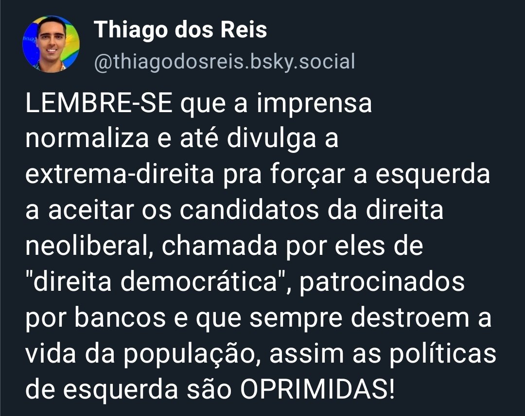 É por isso que tem Michelle e Jair Bolsonaro na capa de O Globo, tem Malafaia dando entrevista na Globo News, tem Sérgio Moro endeusado na Folha, tem Flávio Bolsonaro dando entrevista a jornalista "progressista" do Metrópoles, e nenhum deles é questionado sobre seus crimes!!