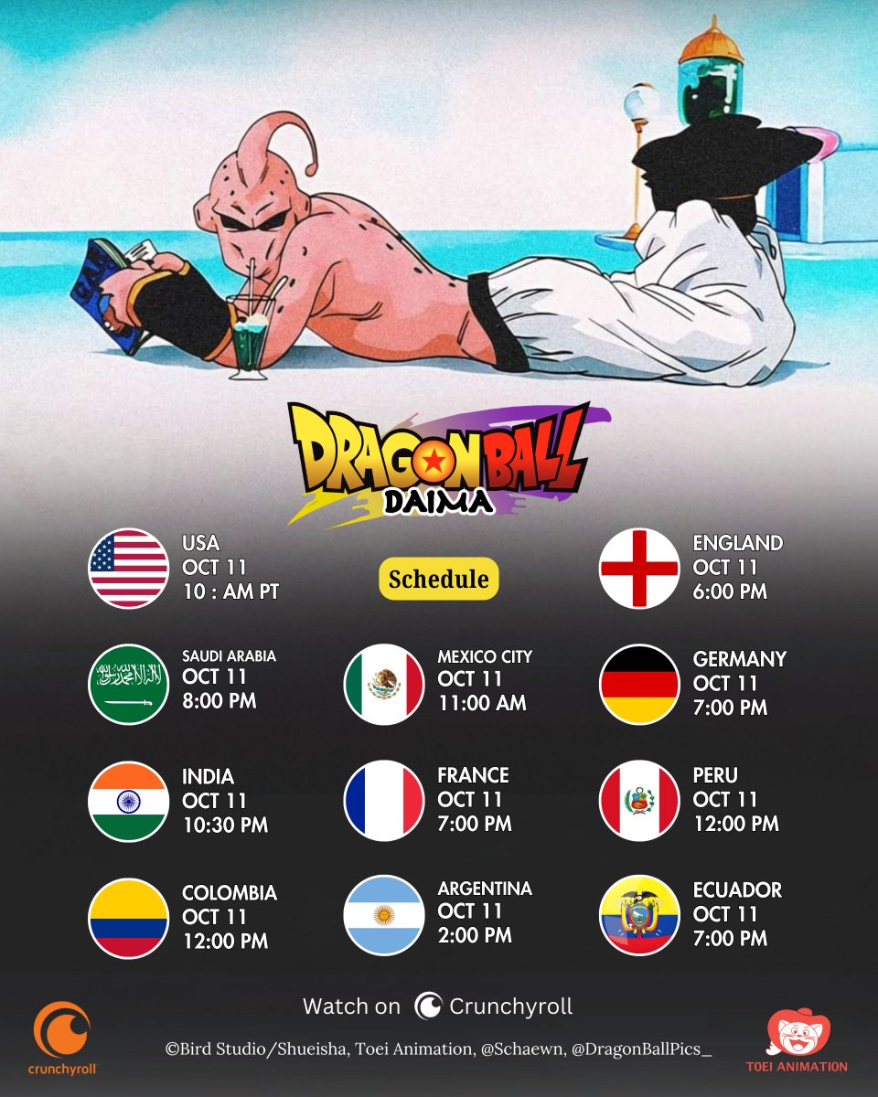 Dragon Ball : Daima - Schedule! 

Today is the Day, ARE YOU READY?