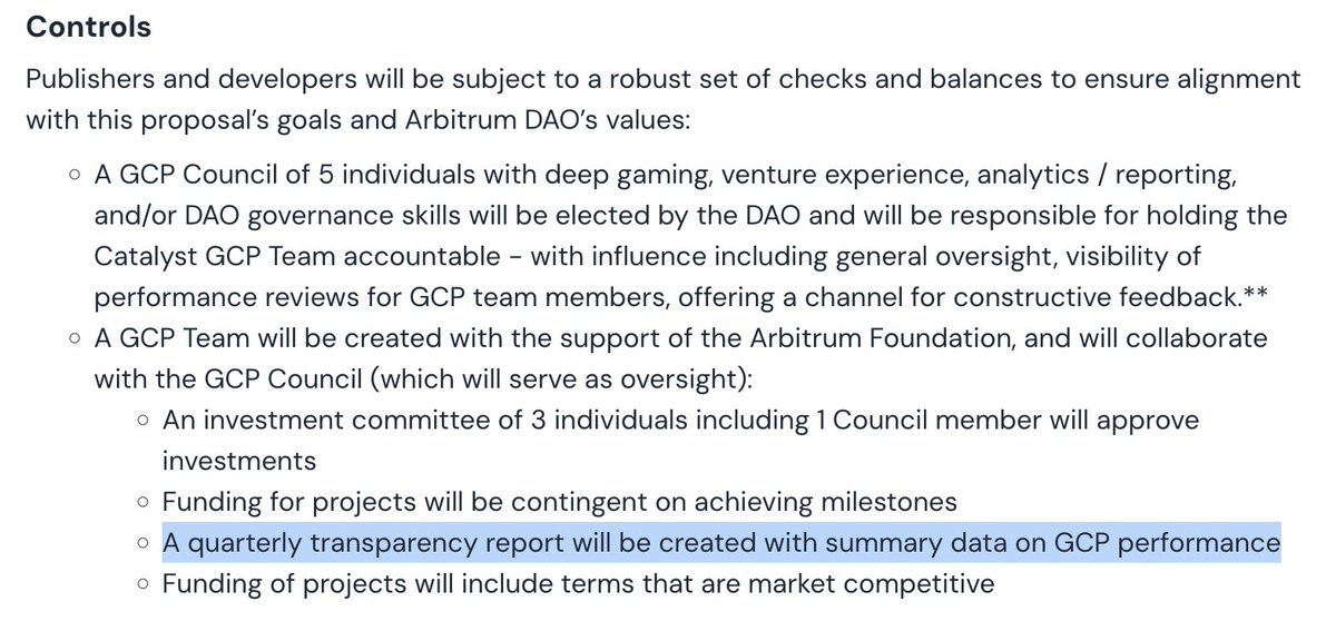 CupOJoseph's tweet image. Personally, if someone gave me liquid assets worth $120M United States Dollars and required that I make a quarterly report I would not be late on the report.

Where is the Arbitrum Gaming fund report? It's been 4 months.