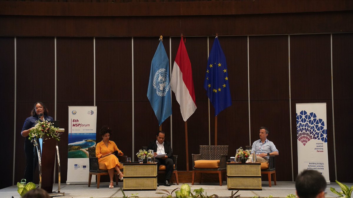 🌊Final #MSPforum panel with speakers from Indonesia, Belize and France covering the potentials of the Sustainable Blue Economy and Sustainable Ocean Plans.