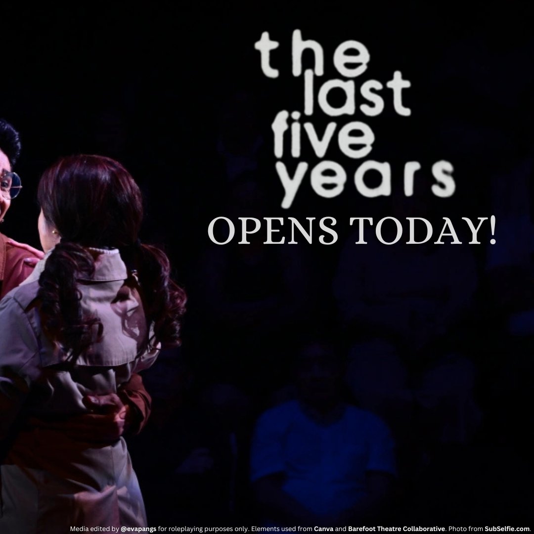 evapangs's tweet photo. We can't wait for you to meet Cathy and Jamie today! #BTC_TL5Y opens today!

See you at the theatre!

#TL5Y_EP https://t.co/bS7c1Kr462