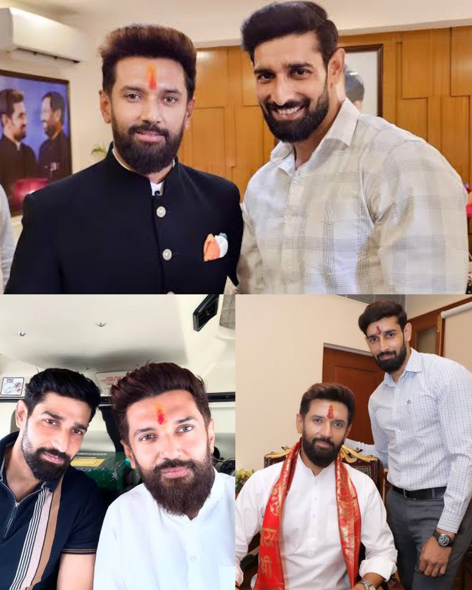 ContainCreator's tweet image. With Whom Mr Chirag Looks Best 🙈💕 Hot Bodyguard Or Cute 
 Actor 
✋ My Pick Bodyguard 😍 

#ChiragPaswan #VishalSingh
