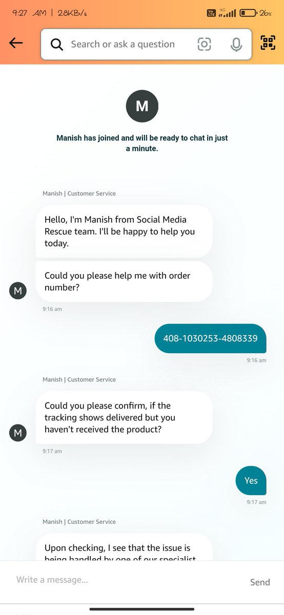 Srinivas7789's tweet image. investigation they believe their word but they don't believe our word that our order is not delivered we have to believe and pay our money first and still Don't get fooled by anyone who shops on Amazon @amazonIN @AmazonHelp @jagograhakjago #fakeamazon