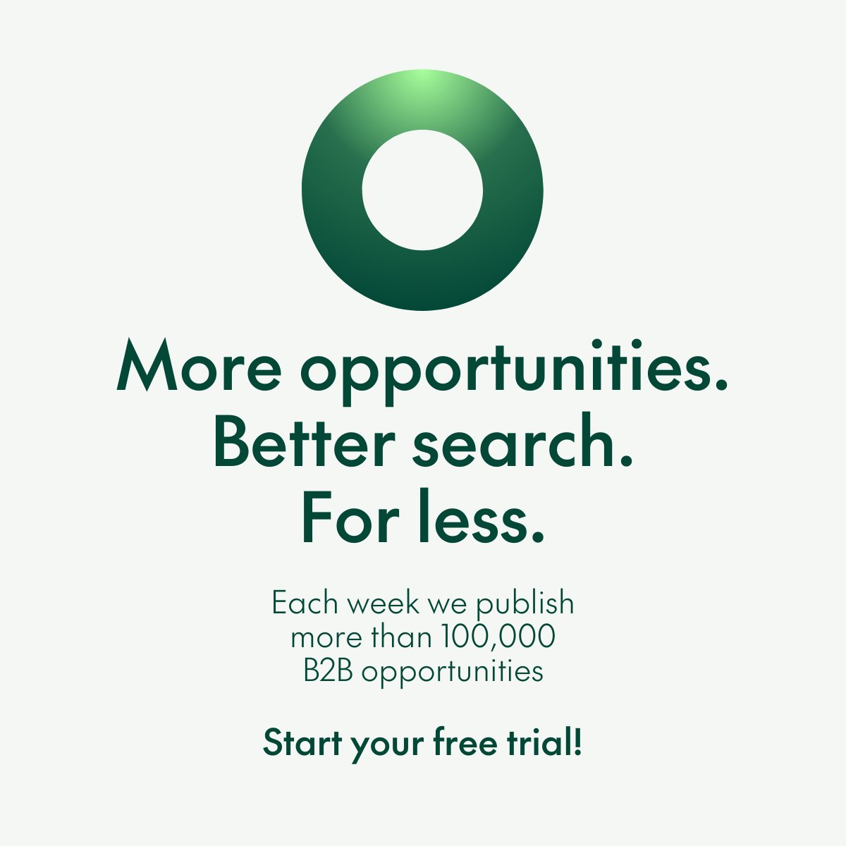 Spend Network (@spendnetwork) on Twitter photo We know finding the right B2B opportunities is tough.
That's why we built Open Opportunities.
Try out our global tender search platform.
zurl.co/4cUc 
#ProcurementData #GlobalTrade #Technology #BigData #SalesTech #SalesSuccess We know finding the right B2B opportunities is tough.
That's why we built Open Opportunities.
Try out our global tender search platform.
zurl.co/4cUc 
#ProcurementData #GlobalTrade #Technology #BigData #SalesTech #SalesSuccess
