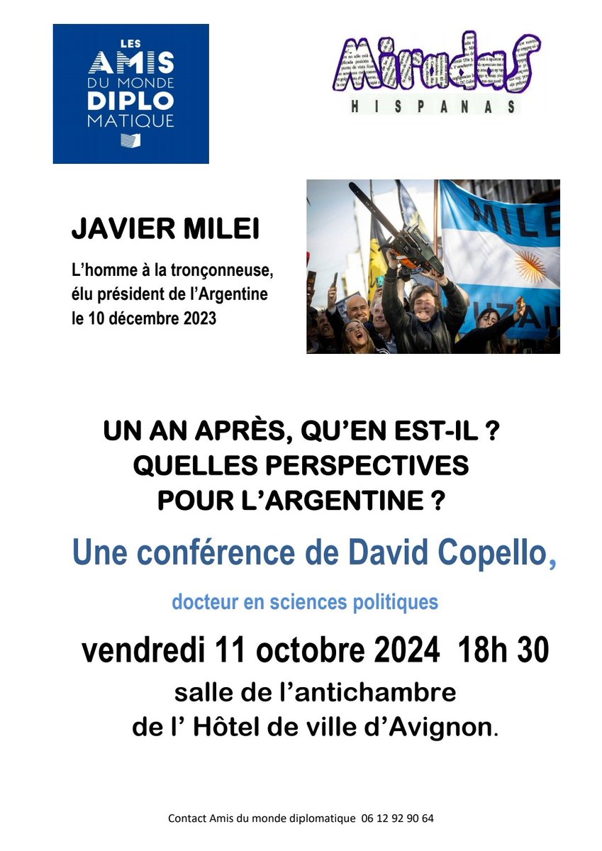 Si vous êtes du côté d'Avignon, rendez-vous aujourd'hui à 18h30 à l'hôtel de ville !