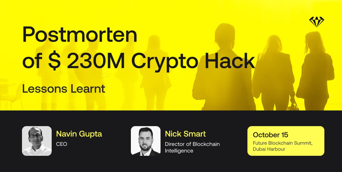 Crystal Intelligence (@crystalplatform) on Twitter photo Exciting news! Our CEO <a href="/navinblockchain/">Navin Gupta</a>, and Director of Blockchain Intelligence, Nick Smart, will speak at the 2024 Future Blockchain Summit! They'll share lessons learned from a $230M hack. Join us for insights and networking: eu1.hubs.ly/H0cT47_0 Exciting news! Our CEO <a href="/navinblockchain/">Navin Gupta</a>, and Director of Blockchain Intelligence, Nick Smart, will speak at the 2024 Future Blockchain Summit! They'll share lessons learned from a $230M hack. Join us for insights and networking: eu1.hubs.ly/H0cT47_0