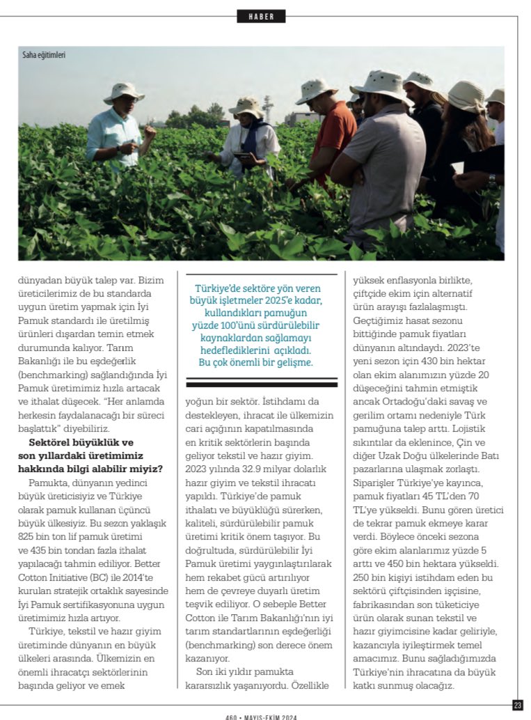 Yönetim Kurulu Başkanımız Bertan Balçık’ın Tekstil İşverenleri Dergisinde çıkan röportajın detayları için 👇
tekstilisveren.org.tr/uploads/magazi… 

#upk #tekstilişverenleri #pamuk #bettercotton #ipud #bügem